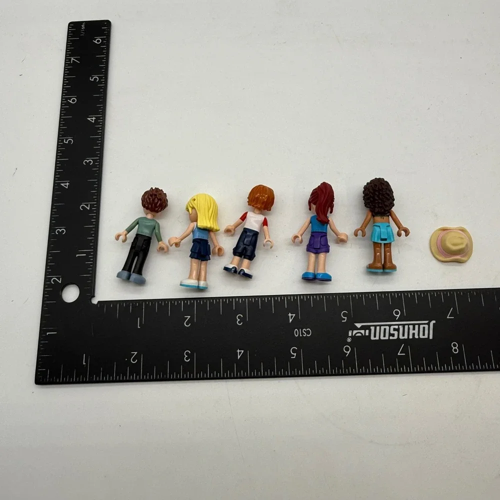 LEGO Friends Mini Doll Figure Lot of 5 Heartlake City Characters with Sun Hat